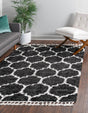 Black and White 4' x 6' Hygge Shag Rectangle Area Rug Thick Soft Touch Fluffy & Plush Shaggy Pile 100% Polypropylene With Jute Backing Modern Carpet for Sale at Rug Engine