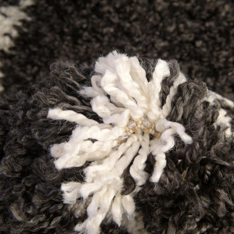 Black and White 7' 10 x 10' Hygge Shag Rectangle Area Rug Thick Soft Touch Fluffy & Plush Shaggy Pile 100% Polypropylene With Jute Backing Modern Carpet for Sale at Rug Engine