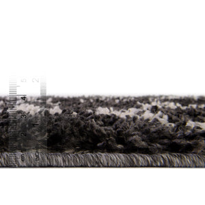 Black and White 3' 3 x 3' 3 Hygge Shag Round Area Rug Thick Soft Touch Fluffy & Plush Shaggy Pile 100% Polypropylene With Jute Backing Modern Carpet for Sale at Rug Engine