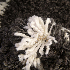 Black and White 3' 3 x 3' 3 Hygge Shag Round Area Rug Thick Soft Touch Fluffy & Plush Shaggy Pile 100% Polypropylene With Jute Backing Modern Carpet for Sale at Rug Engine