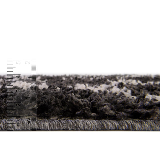 Black and White 2' 2 x 6' Hygge Shag Runner Area Rug Thick Soft Touch Fluffy & Plush Shaggy Pile 100% Polypropylene With Jute Backing Modern Carpet for Sale at Rug Engine