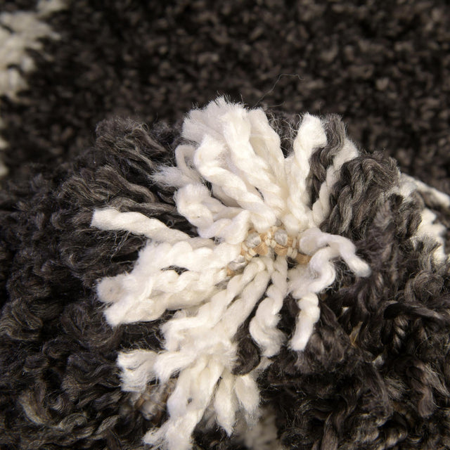 Black and White 2' 2 x 6' Hygge Shag Runner Area Rug Thick Soft Touch Fluffy & Plush Shaggy Pile 100% Polypropylene With Jute Backing Modern Carpet for Sale at Rug Engine