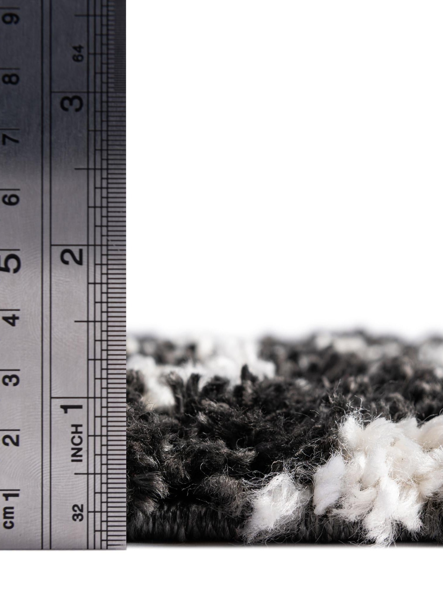 Black and White 7' 10 x 10' Hygge Shag Rectangle Area Rug Thick Soft Touch Fluffy & Plush Shaggy Pile 100% Polypropylene With Jute Backing Modern Carpet for Sale at Rug Engine