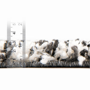 Black and White 9' x 12' Hygge Shag Rectangle Rug