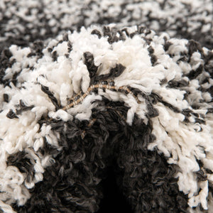 Black and White 9' x 12' Hygge Shag Rectangle Rug