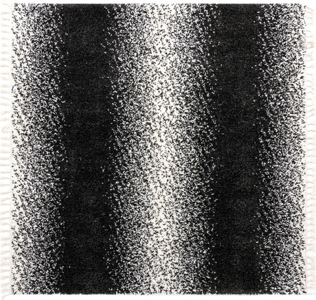 Black and White 7' 10 x 7' 10 Hygge Shag Square Area Rug Thick Soft Touch Fluffy & Plush Shaggy Pile 100% Polypropylene With Jute Backing Modern Carpet for Sale at Rug Engine