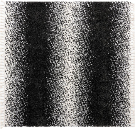 Black and White 7' 10 x 7' 10 Hygge Shag Square Area Rug Thick Soft Touch Fluffy & Plush Shaggy Pile 100% Polypropylene With Jute Backing Modern Carpet for Sale at Rug Engine