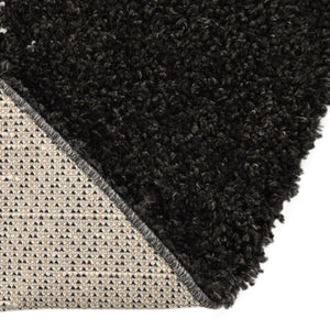Black and White 3' 3 x 3' 3 Hygge Shag Round Area Rug Thick Soft Touch Fluffy & Plush Shaggy Pile 100% Polypropylene With Jute Backing Modern Carpet for Sale at Rug Engine