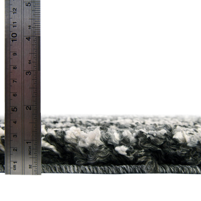 Black and White 5' 3 x 8' Hygge Shag Rectangle Area Rug Thick Soft Touch Fluffy & Plush Shaggy Pile 100% Polypropylene With Jute Backing Modern Carpet for Sale at Rug Engine