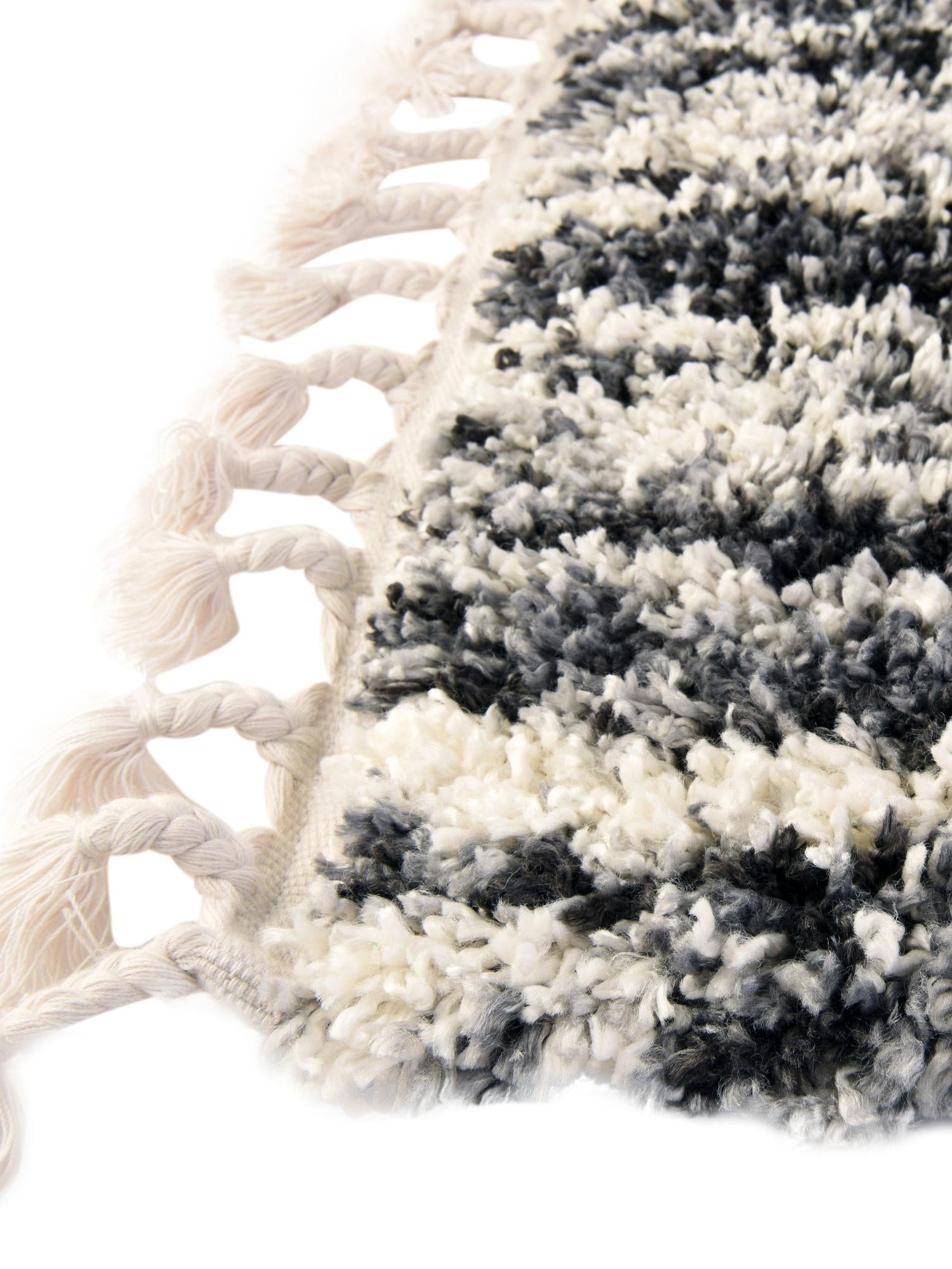 Black and White 2' 2 x 3' Hygge Shag Rectangle Area Rug Thick Soft Touch Fluffy & Plush Shaggy Pile 100% Polypropylene With Jute Backing Modern Carpet for Sale at Rug Engine