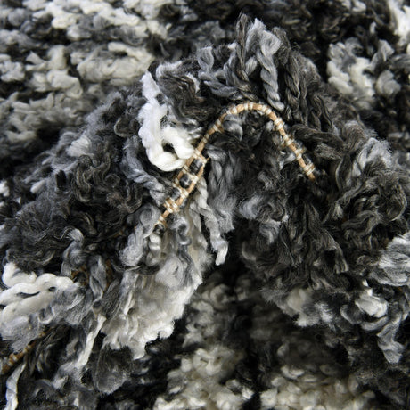 Black and White 2' 2 x 3' Hygge Shag Rectangle Area Rug Thick Soft Touch Fluffy & Plush Shaggy Pile 100% Polypropylene With Jute Backing Modern Carpet for Sale at Rug Engine