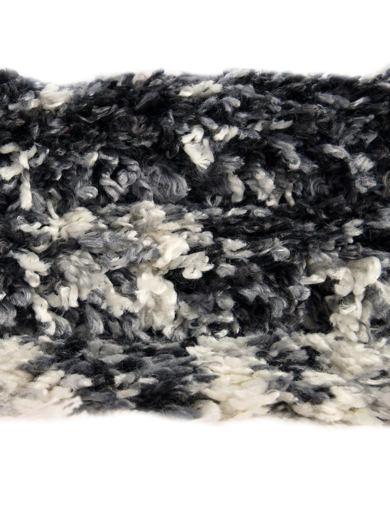 Black and White 3' 3 x 3' 3 Hygge Shag Round Area Rug Thick Soft Touch Fluffy & Plush Shaggy Pile 100% Polypropylene With Jute Backing Modern Carpet for Sale at Rug Engine