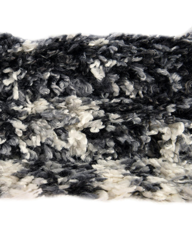 Black and White 3' 3 x 3' 3 Hygge Shag Round Area Rug Thick Soft Touch Fluffy & Plush Shaggy Pile 100% Polypropylene With Jute Backing Modern Carpet for Sale at Rug Engine