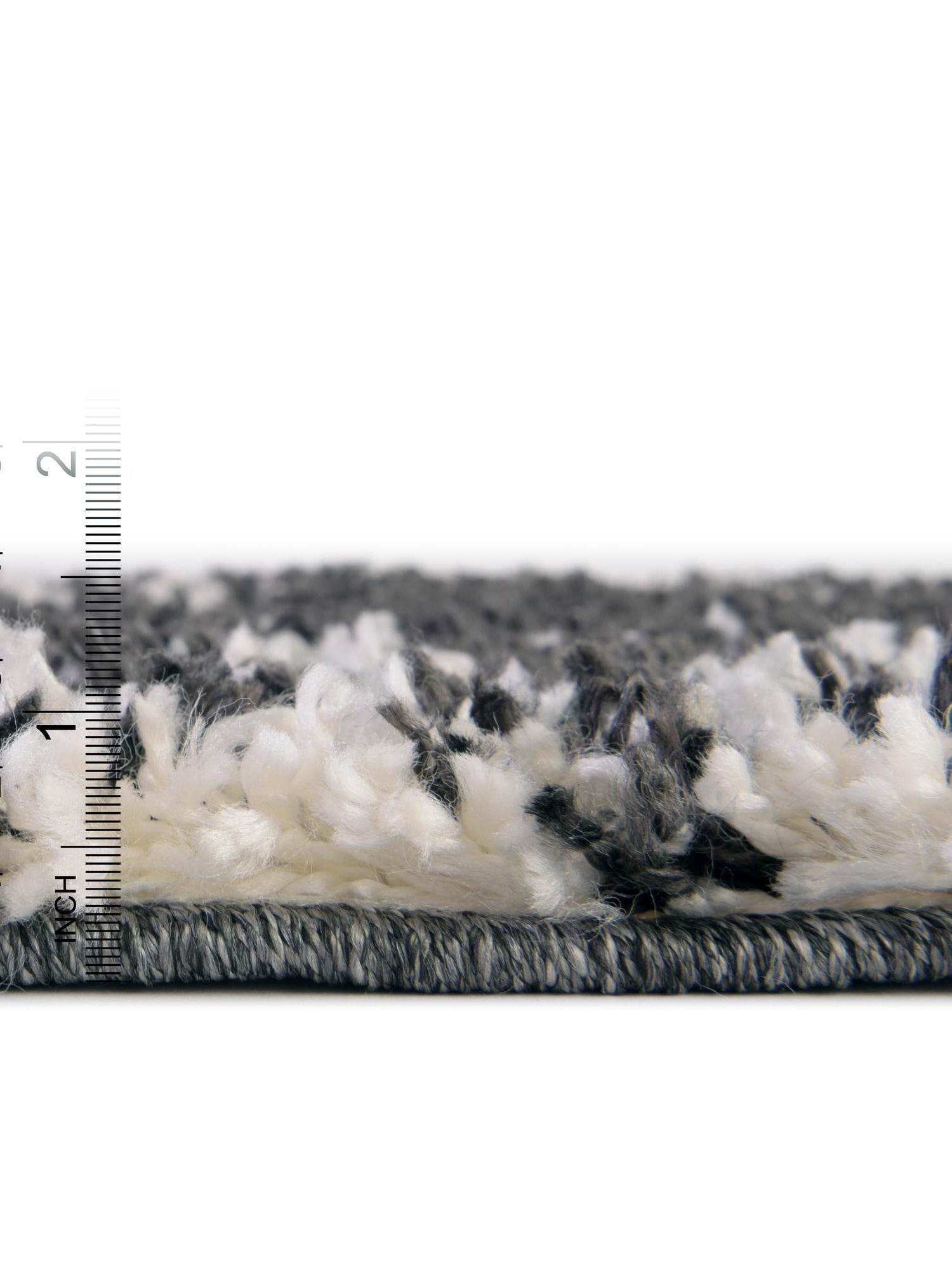 Black and White 9' x 12' Serenity Shag Rectangle Area Rug Thick Soft Touch Fluffy & Plush Shaggy Pile Carpet for Living Rooms, Kitchen, Bedrooms, Office, Dorms for Sale at Rug Engine