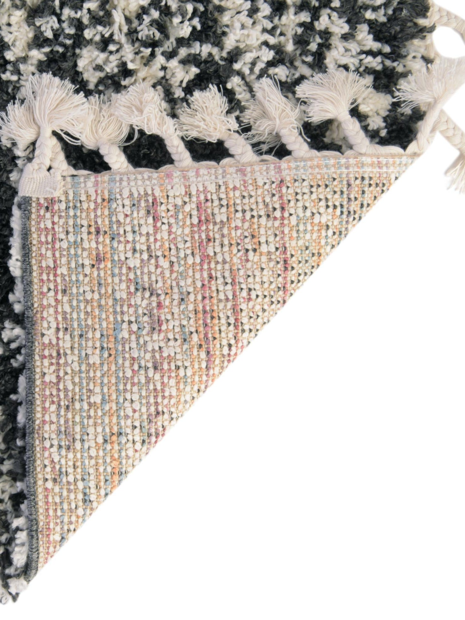 Black and White 9' x 12' Serenity Shag Rectangle Area Rug Thick Soft Touch Fluffy & Plush Shaggy Pile Carpet for Living Rooms, Kitchen, Bedrooms, Office, Dorms for Sale at Rug Engine