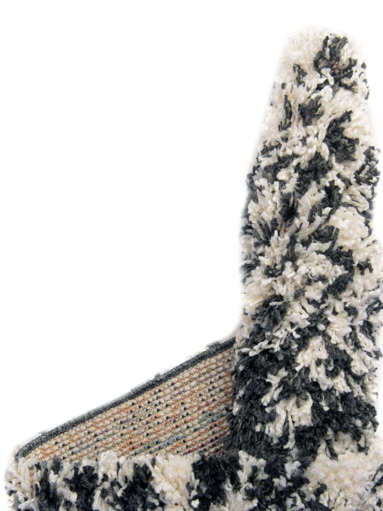 Black and White 9' x 12' Serenity Shag Rectangle Area Rug Thick Soft Touch Fluffy & Plush Shaggy Pile Carpet for Living Rooms, Kitchen, Bedrooms, Office, Dorms for Sale at Rug Engine