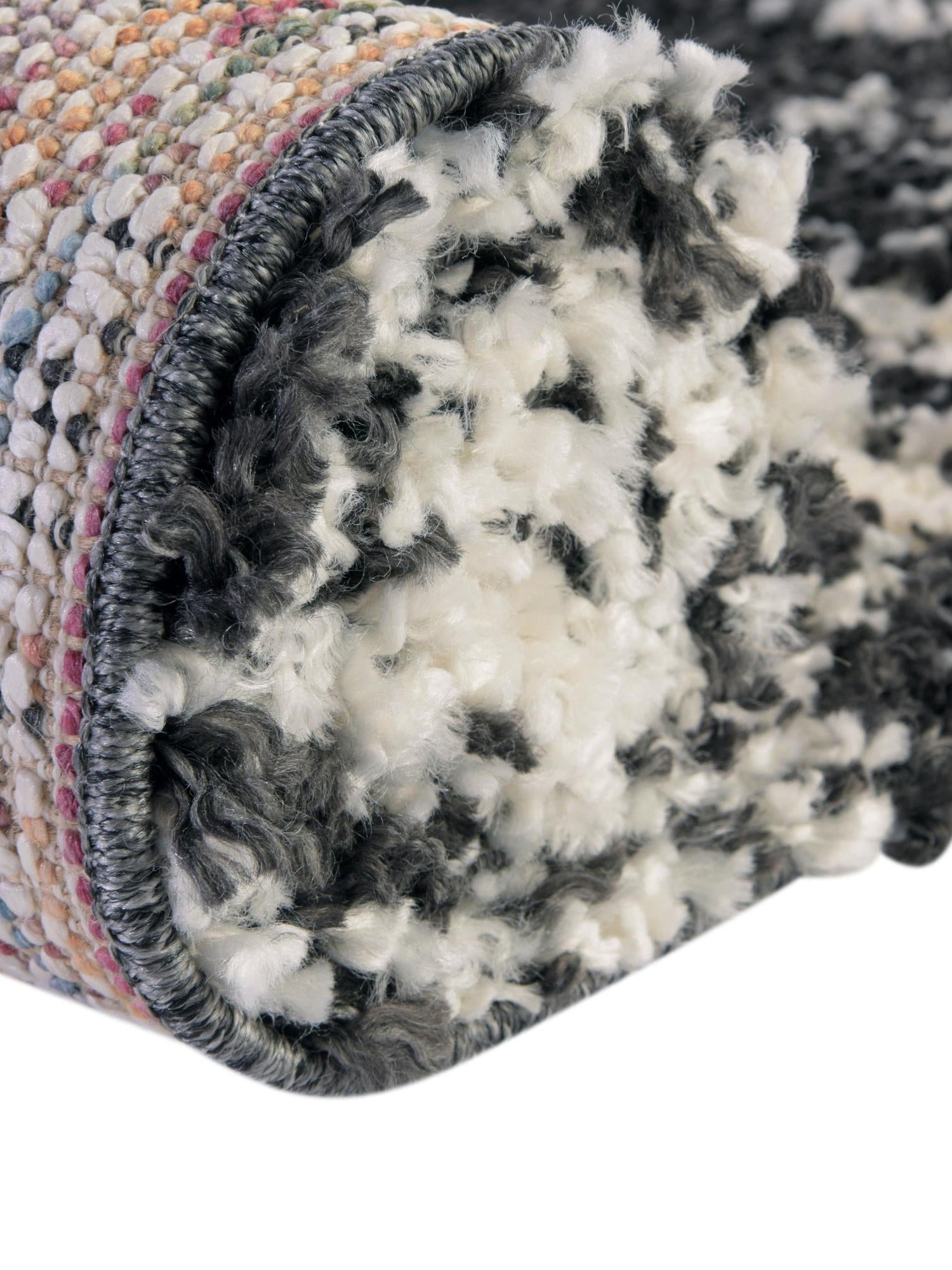 Black and White 9' x 12' Serenity Shag Rectangle Area Rug Thick Soft Touch Fluffy & Plush Shaggy Pile Carpet for Living Rooms, Kitchen, Bedrooms, Office, Dorms for Sale at Rug Engine