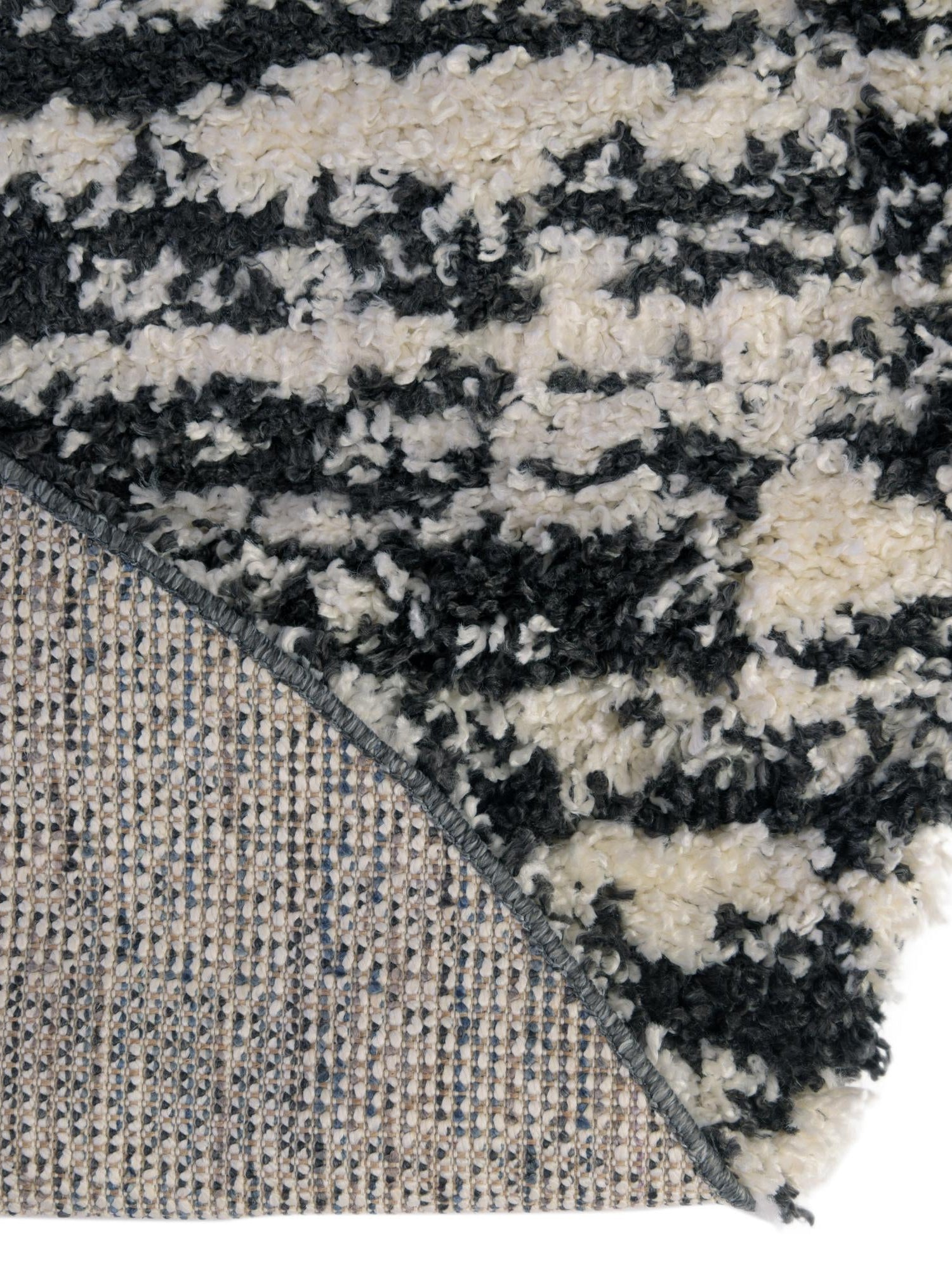 Black and White 7' 10 x 10' Serenity Shag Oval Area Rug Thick Soft Touch Fluffy & Plush Shaggy Pile Carpet for Living Rooms, Kitchen, Bedrooms, Office, Dorms for Sale at Rug Engine