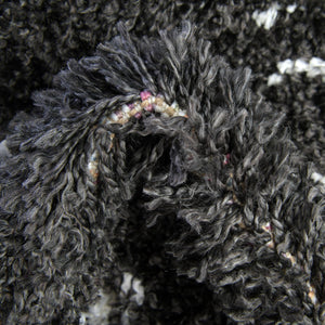 Black and White 2' x 6' Serenity Shag Runner Area Rug Thick Soft Touch Fluffy & Plush Shaggy Pile