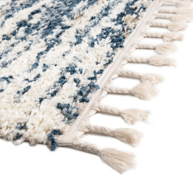 Blue 9' x 12' Serenity Shag Rectangle Area Rug Thick Soft Touch Fluffy & Plush Shaggy Pile