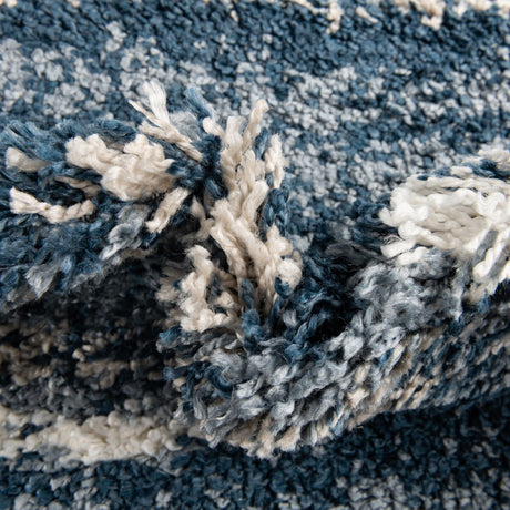 Blue 10' x 14' Serenity Shag Rectangle Area Rug Thick Soft Touch Fluffy & Plush Shaggy Pile Carpet for Living Rooms, Kitchen, Bedrooms, Office, Dorms for Sale at Rug Engine