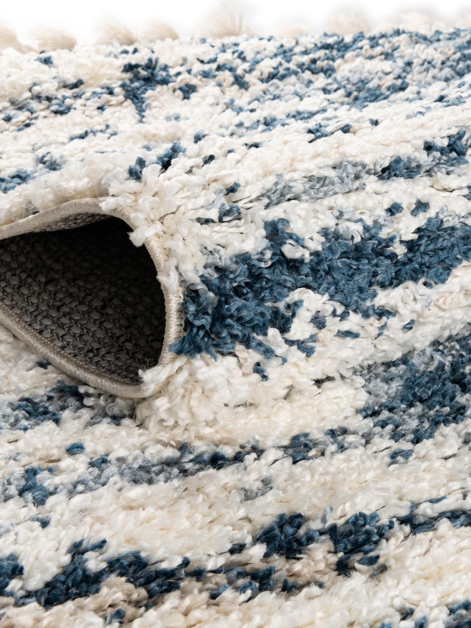 Blue 10' x 10' Serenity Shag Square Area Rug Thick Soft Touch Fluffy & Plush Shaggy Pile Carpet for Living Rooms, Kitchen, Bedrooms, Office, Dorms for Sale at Rug Engine