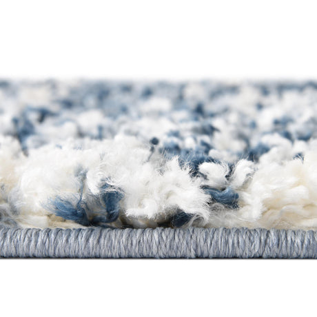 Blue 2' x 8' Serenity Shag Runner Area Rug Thick Soft Touch Fluffy & Plush Shaggy Pile Carpet for Living Rooms, Kitchen, Bedrooms, Office, Dorms for Sale at Rug Engine