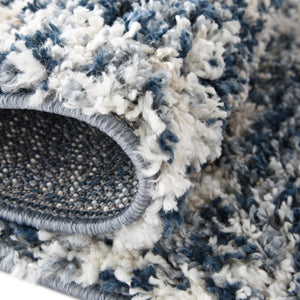 Blue 2' x 6' Serenity Shag Runner Area Rug Thick Soft Touch Fluffy & Plush Shaggy Pile Carpet for Living Rooms, Kitchen, Bedrooms, Office, Dorms for Sale at Rug Engine