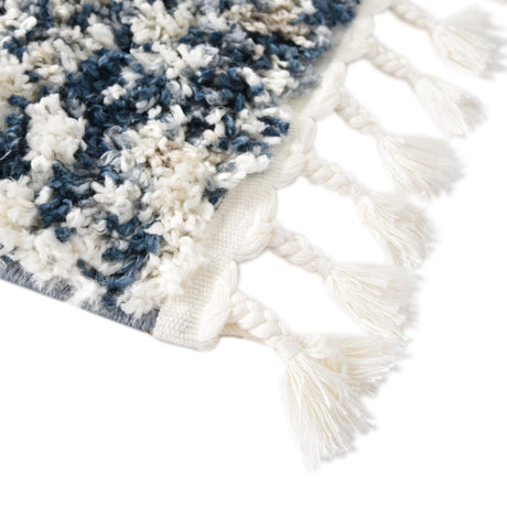 Blue 2' 7 x 12' Serenity Shag Runner Area Rug Thick Soft Touch Fluffy & Plush Shaggy Pile Carpet for Living Rooms, Kitchen, Bedrooms, Office, Dorms for Sale at Rug Engine