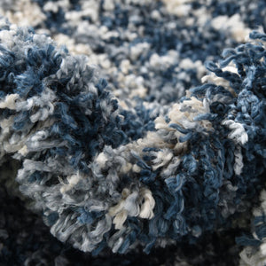 Blue 2' 7 x 12' Serenity Shag Runner Area Rug Thick Soft Touch Fluffy & Plush Shaggy Pile