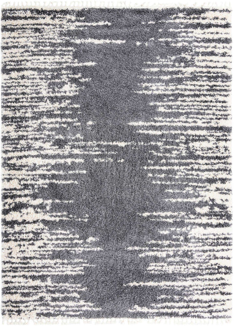 Gray 10' x 14' Serenity Shag Rectangle Area Rug Thick Soft Touch Fluffy & Plush Shaggy Pile