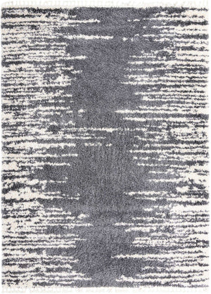 Gray 9' x 12' Serenity Shag Rectangle Area Rug Thick Soft Touch Fluffy & Plush Shaggy Pile