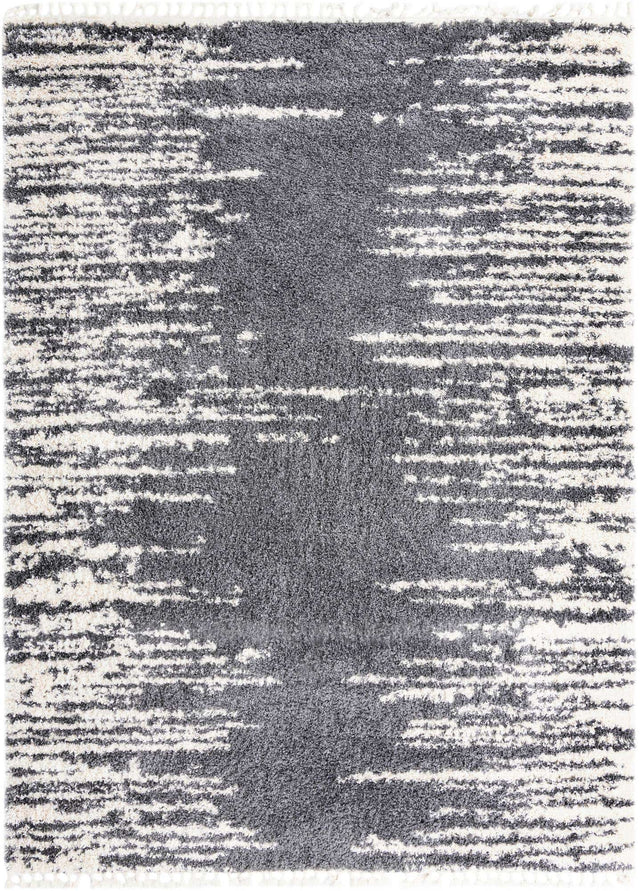 Gray 9' x 12' Serenity Shag Rectangle Area Rug Thick Soft Touch Fluffy & Plush Shaggy Pile