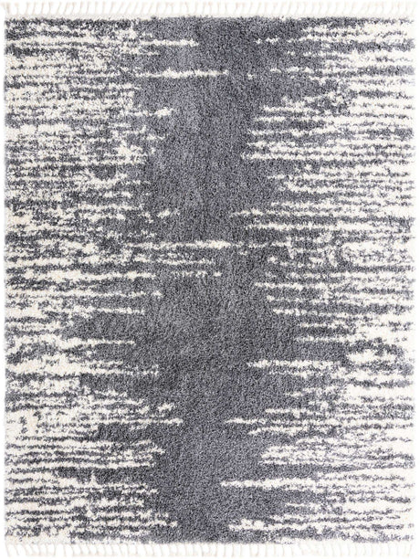 Gray 7' 10 x 10' Serenity Shag Rectangle Area Rug Thick Soft Touch Fluffy & Plush Shaggy Pile