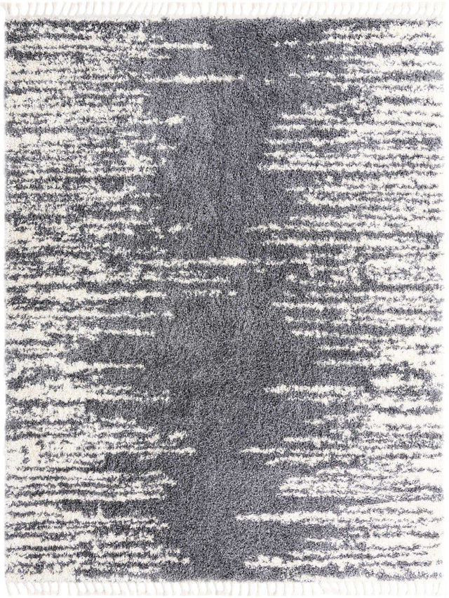 Gray 7' 10 x 10' Serenity Shag Rectangle Area Rug Thick Soft Touch Fluffy & Plush Shaggy Pile