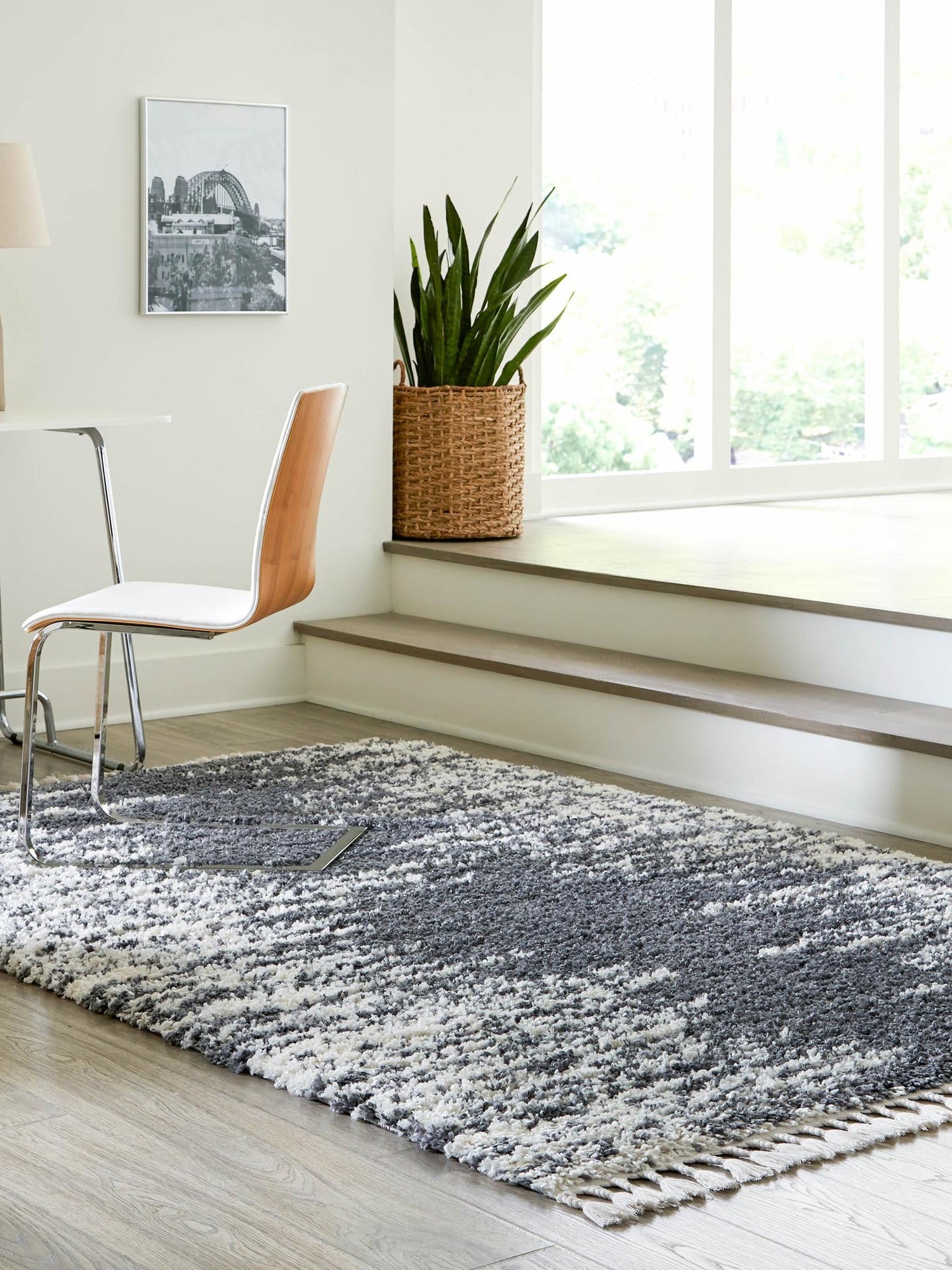 Gray 7' 10 x 10' Serenity Shag Rectangle Area Rug Thick Soft Touch Fluffy & Plush Shaggy Pile Carpet for Living Rooms, Kitchen, Bedrooms, Office, Dorms for Sale at Rug Engine