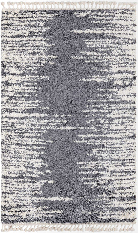 Gray 5' 3 x 8' Serenity Shag Rectangle Area Rug Thick Soft Touch Fluffy & Plush Shaggy Pile