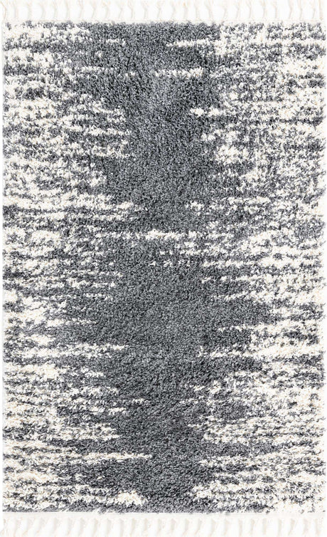 Gray 4' x 6' Serenity Shag Rectangle Area Rug Thick Soft Touch Fluffy & Plush Shaggy Pile