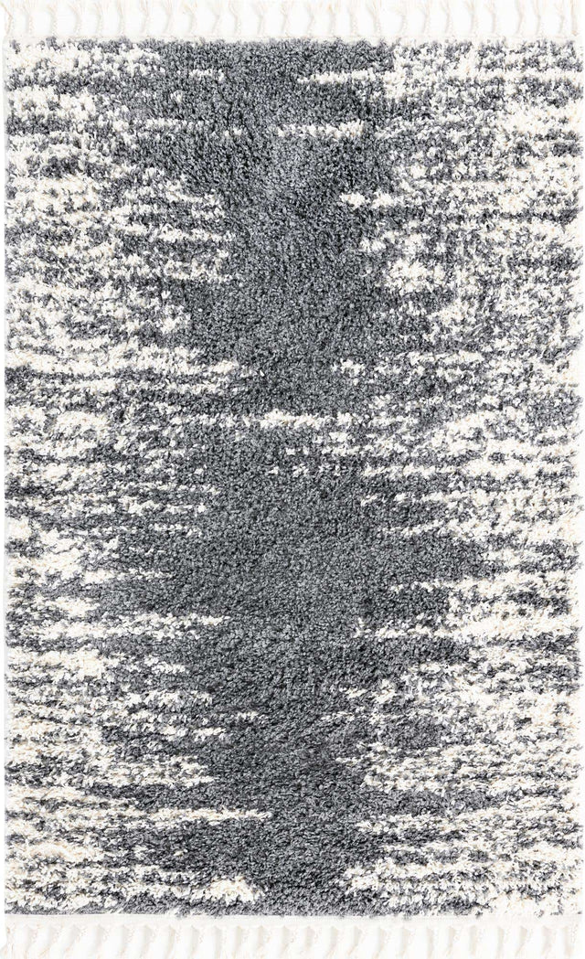 Gray 4' x 6' Serenity Shag Rectangle Area Rug Thick Soft Touch Fluffy & Plush Shaggy Pile