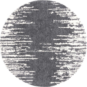 Gray 10' x 10' Serenity Shag Round Area Rug Thick Soft Touch Fluffy & Plush Shaggy Pile
