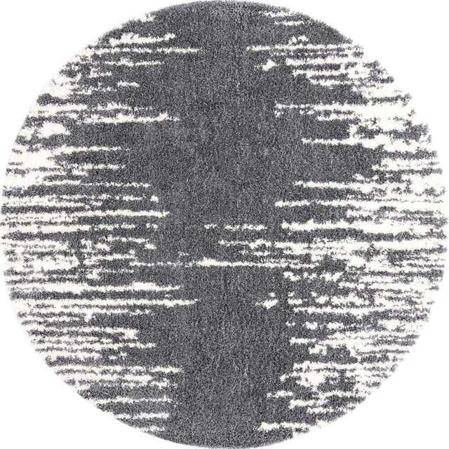 Gray 10' x 10' Serenity Shag Round Area Rug Thick Soft Touch Fluffy & Plush Shaggy Pile