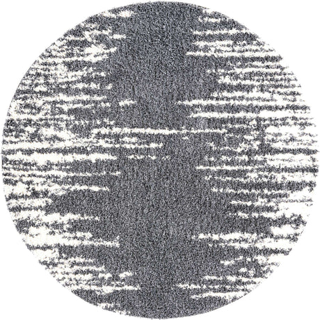 Gray 7' x 7' Serenity Shag Round Area Rug Thick Soft Touch Fluffy & Plush Shaggy Pile