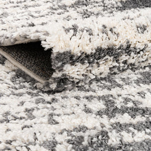 Gray 3' 3 x 3' 3 Serenity Shag Round Area Rug Thick Soft Touch Fluffy & Plush Shaggy Pile