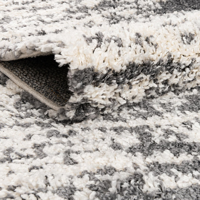 Gray 3' 3 x 3' 3 Serenity Shag Round Area Rug Thick Soft Touch Fluffy & Plush Shaggy Pile