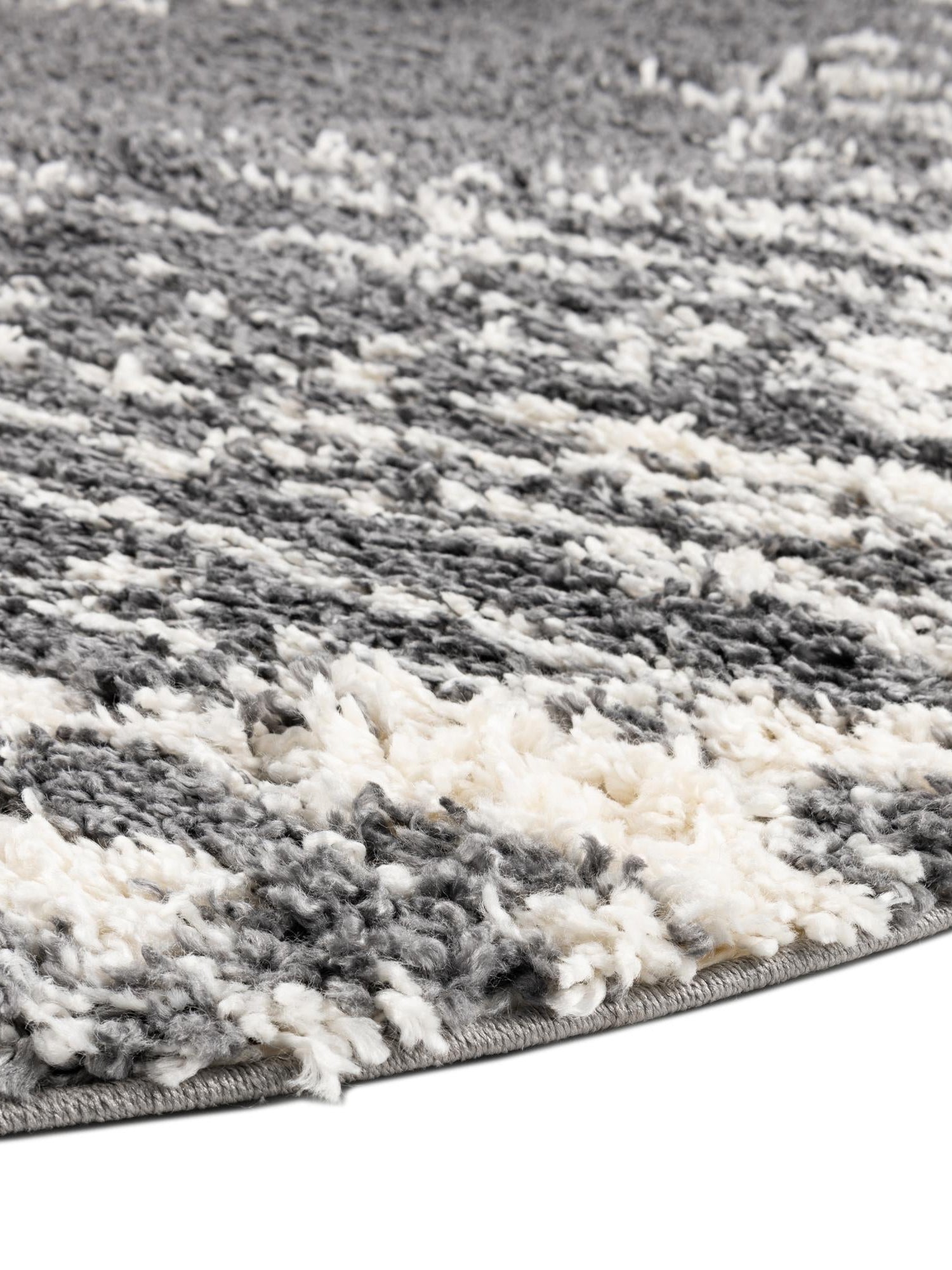 Gray 7' x 7' Serenity Shag Round Area Rug Thick Soft Touch Fluffy & Plush Shaggy Pile Carpet for Living Rooms, Kitchen, Bedrooms, Office, Dorms for Sale at Rug Engine