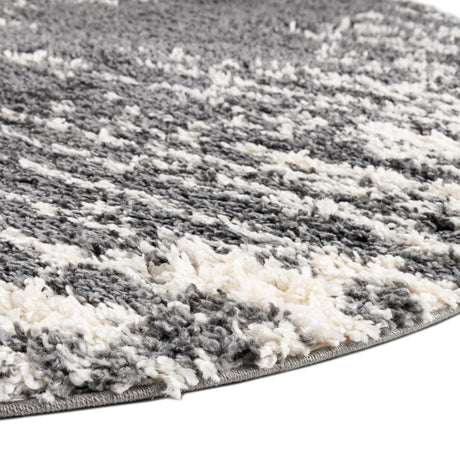 Gray 7' x 7' Serenity Shag Round Area Rug Thick Soft Touch Fluffy & Plush Shaggy Pile Carpet for Living Rooms, Kitchen, Bedrooms, Office, Dorms for Sale at Rug Engine