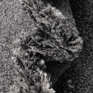 Gray 3' 3 x 3' 3 Serenity Shag Round Area Rug Thick Soft Touch Fluffy & Plush Shaggy Pile