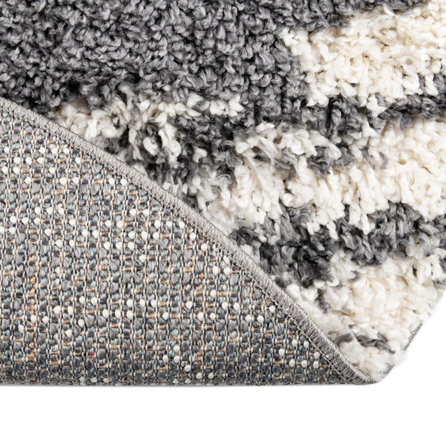 Gray 5' 3 x 5' 3 Serenity Shag Round Area Rug Thick Soft Touch Fluffy & Plush Shaggy Pile