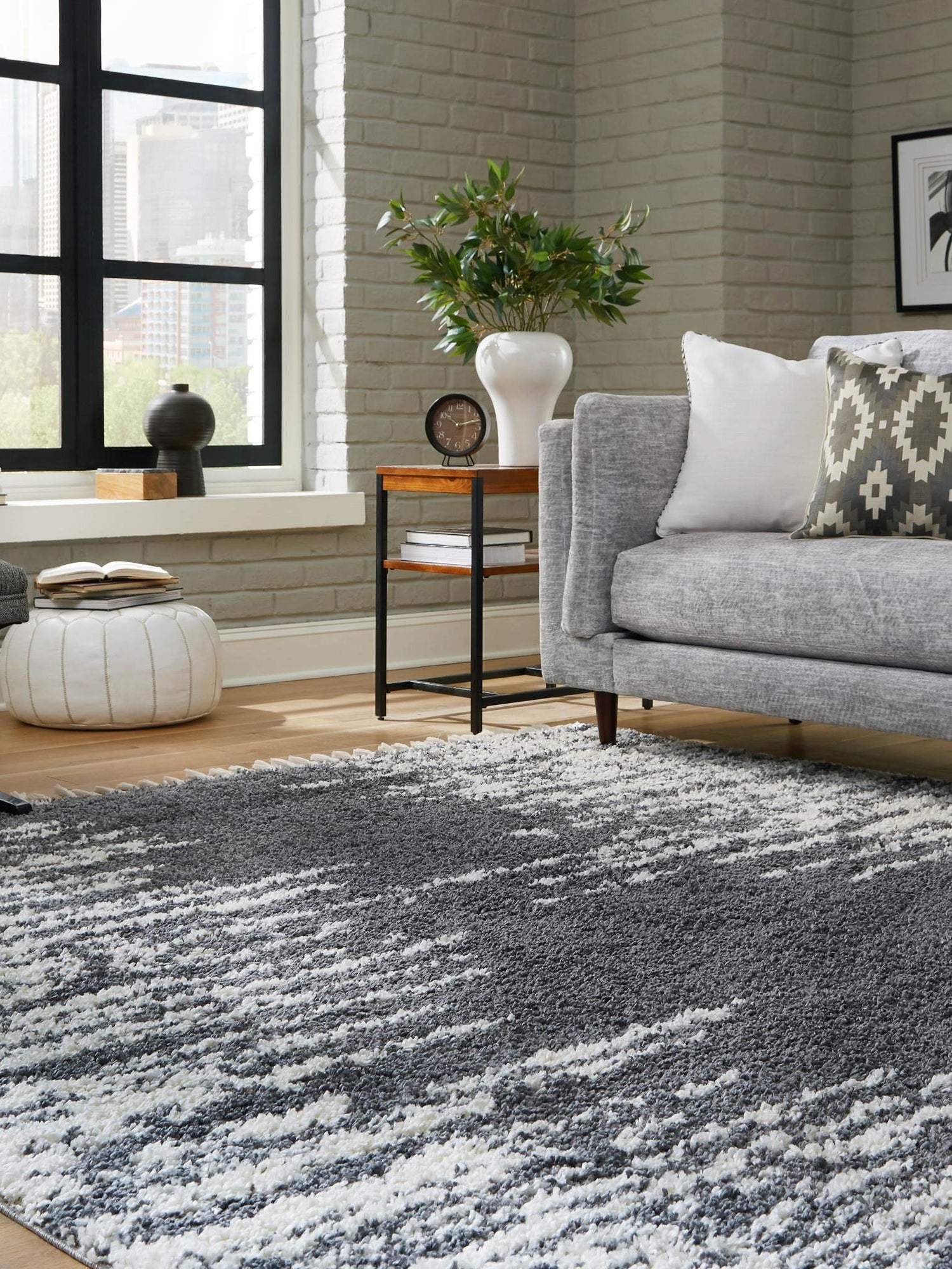 Gray 10' x 10' Serenity Shag Square Area Rug Thick Soft Touch Fluffy & Plush Shaggy Pile Carpet for Living Rooms, Kitchen, Bedrooms, Office, Dorms for Sale at Rug Engine