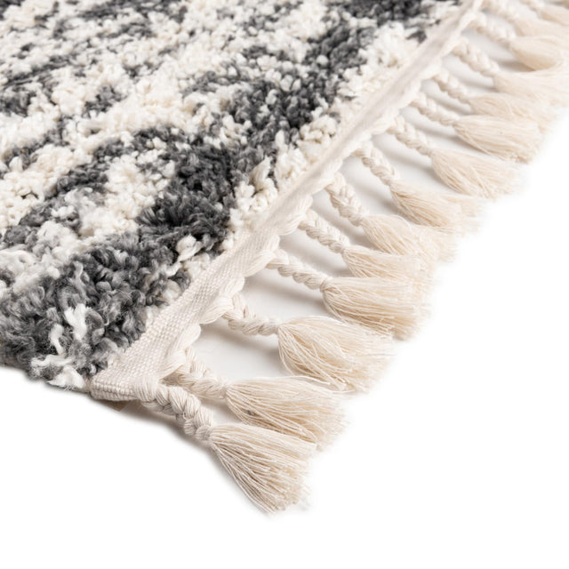 Gray 7' 10 x 7' 10 Serenity Shag Square Area Rug Thick Soft Touch Fluffy & Plush Shaggy Pile